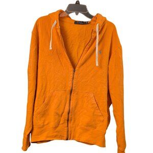 Ralph Lauren Polo Men's Large Full Zip Tangerine Colored Sweatshirt